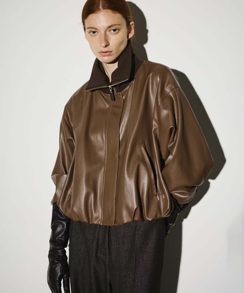 RIM.ARK/リムアーク】Synthetic leather short JK/シンセティック