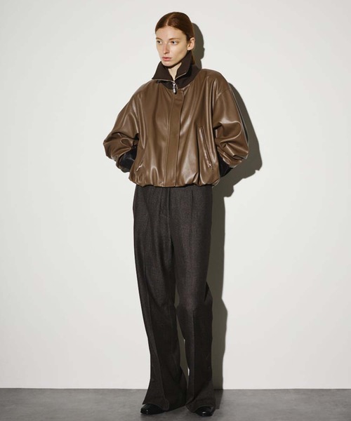 RIM.ARK/リムアーク】Synthetic leather short JK/シンセティック