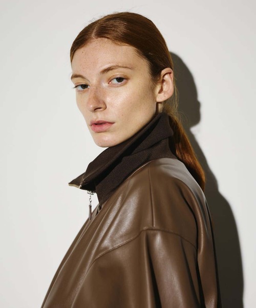 RIM.ARK/リムアーク】Synthetic leather short JK/シンセティック