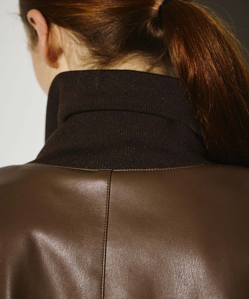 RIM.ARK/リムアーク】Synthetic leather short JK/シンセティック