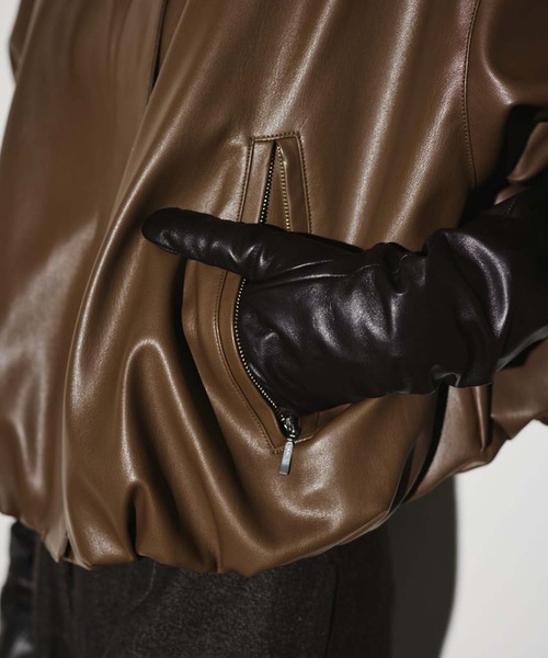 RIM.ARK/リムアーク】Synthetic leather short JK/シンセティック