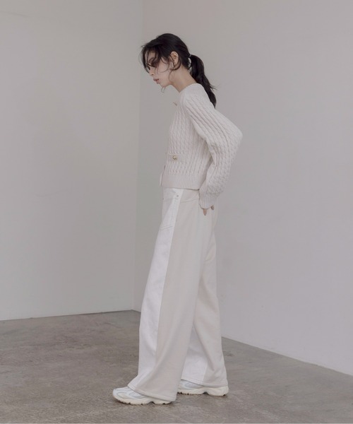 MIX釦 ケーブルモールニットカーデ（カーディガン/ボレロ）｜Eimee Law