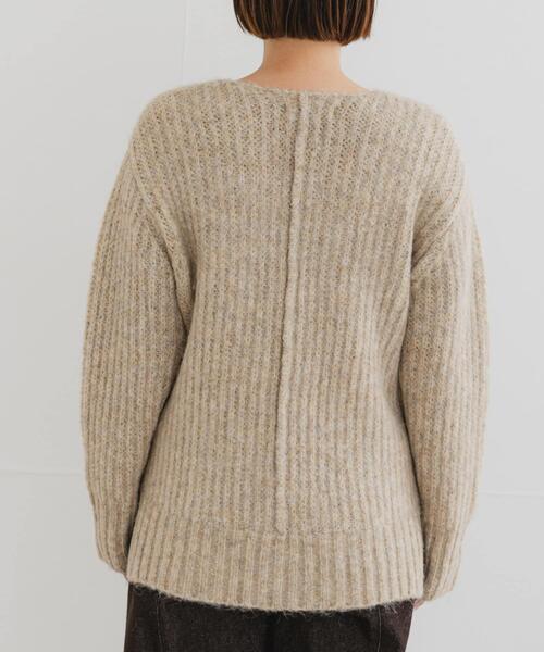 F by ROSSO(エフバイロッソ)の「F by ROSSO ミックス糸Vネックニット(ニット/セーター・レディース・グレー系その他/ピンク/ベージュ・FREE)」の5枚目の写真