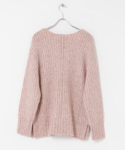 F by ROSSO(エフバイロッソ)の「F by ROSSO ミックス糸Vネックニット(ニット/セーター・レディース・グレー系その他/ピンク/ベージュ・FREE)」の16枚目の写真