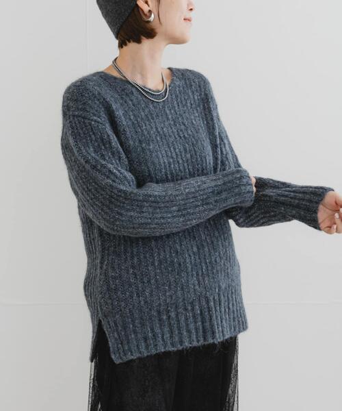 F by ROSSO(エフバイロッソ)の「F by ROSSO ミックス糸Vネックニット(ニット/セーター・レディース・グレー系その他/ピンク/ベージュ・FREE)」の21枚目の写真