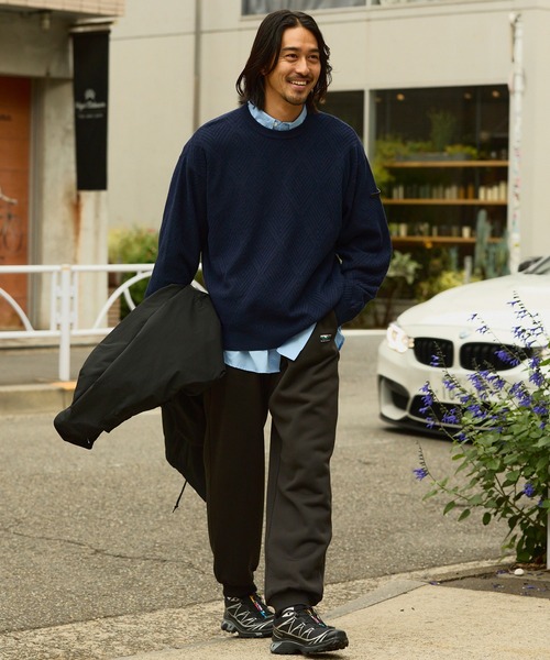 THE CRAFT CREW PRODUCTS（ザクラフトクループロダクツ）の「裏ボアフリース ワンポイントロゴ リラックスフィット ジョガースウェットパンツ【THE CRAFT CREW PRODUCTS】（スウェットパンツ・メンズ・ダークブラウン/ブラック/グレイッシュベージュ/ネイビー/ダークグレー・L/M/S/XL）」の8枚目の写真