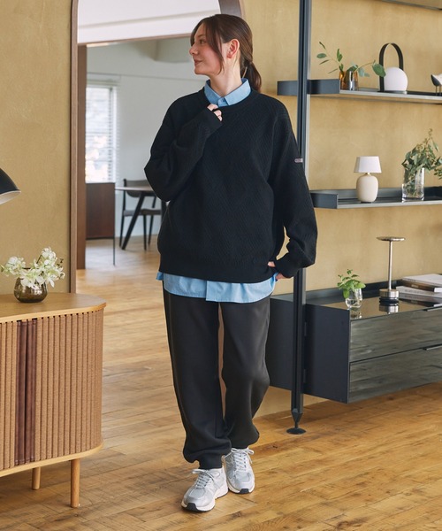 THE CRAFT CREW PRODUCTS（ザクラフトクループロダクツ）の「裏ボアフリース ワンポイントロゴ リラックスフィット ジョガースウェットパンツ【THE CRAFT CREW PRODUCTS】（スウェットパンツ・メンズ・ダークブラウン/ブラック/グレイッシュベージュ/ネイビー/ダークグレー・L/M/S/XL）」の18枚目の写真