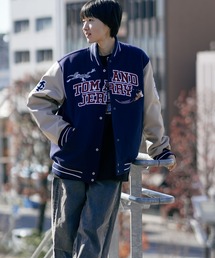 TOM&JERRY（トムアンドジェリー）の「【SEQUENZ/シークエンズ】TOM&JERRY トムとジェリー フェイクメルトンスタジャン アワードジャケット（スタジャン）」