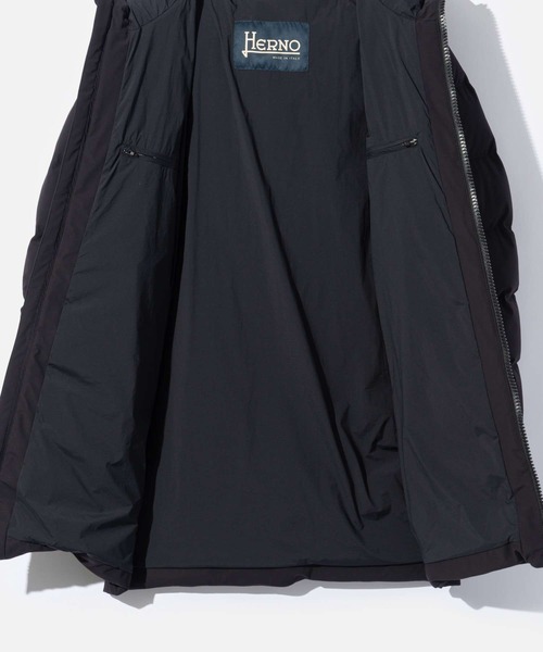 HERNO(ヘルノ)の「HERNO DOWN JACKET ヘルノ ロング ダウンコート(ダウンジャケット/コート・メンズ・ブラック/ネイビー系1・46/48/44/50)」の8枚目の写真