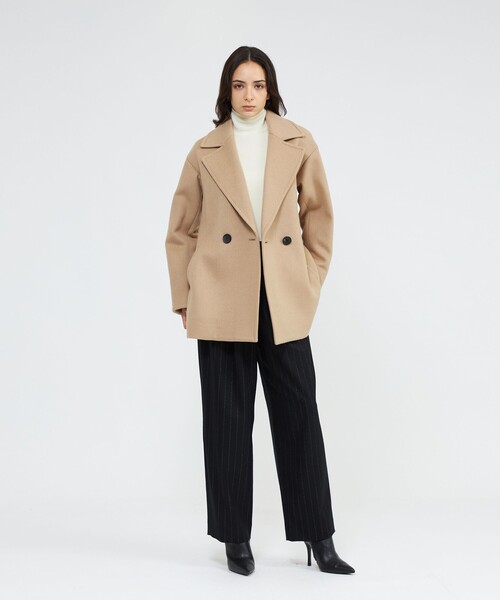 EPOCA(エポカ)の「ウールラメストライプ タックワイドテーパードパンツ(その他パンツ・レディース・ブラック/グレー系その他・38/40)」の5枚目の写真