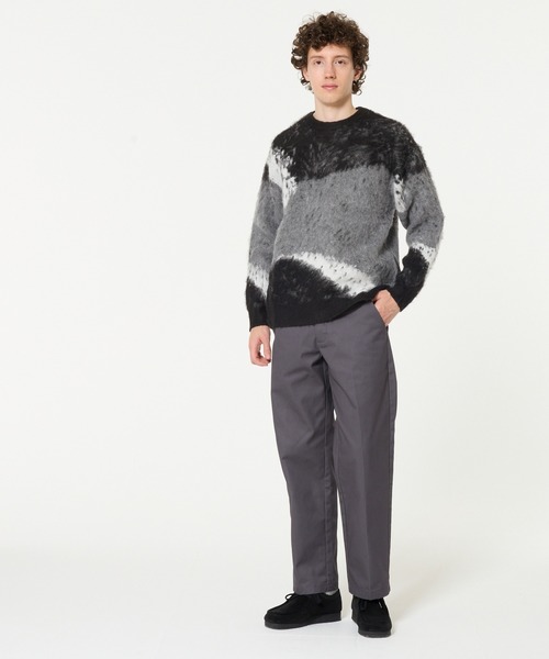 coca(coca)(コカ)の「アブストラクト柄ジャカードニット(ニット/セーター・メンズ・ブラック/ブラウン・XL/M/L)」の3枚目の写真