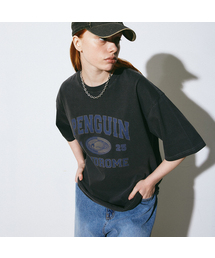 ペンギンシンドローム ピグメント 半袖Tシャツ チャコール