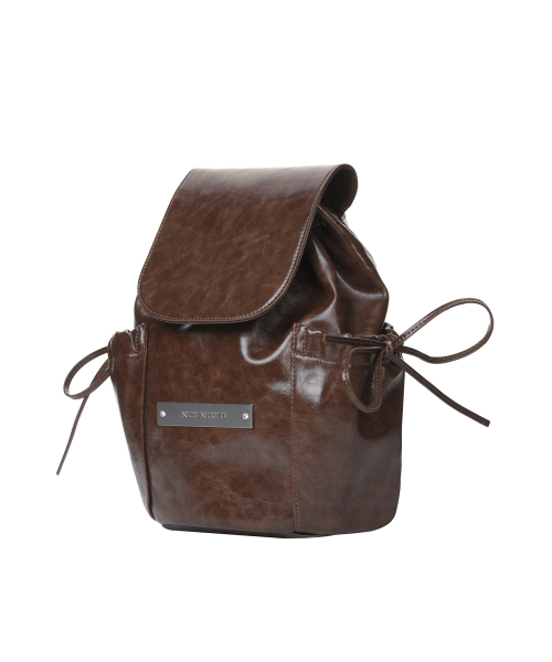NICK&NICOLE(ニックアンドニコール)の「CRYSTAL LEATHER SHIRRING BACKPACK_BROWN(バックパック/リュック・レディース・その他・FREE)」の2枚目の写真