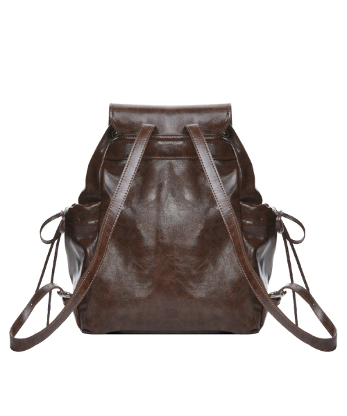 NICK&NICOLE(ニックアンドニコール)の「CRYSTAL LEATHER SHIRRING BACKPACK_BROWN(バックパック/リュック・レディース・その他・FREE)」の3枚目の写真