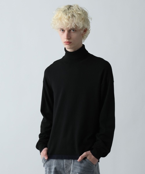 HARE(ハレ)の「MILKYフワニットハイネック(HARE)(ニット/セーター・メンズ・グリーン/ブラック/グレー・SMALL/MEDIUM)」の1枚目の写真