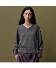 Wholegarment merino V knit_charcoal