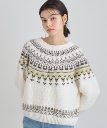 THE SHOP TK | 上品さと少しの遊び心を モール求心柄ニット(ニット/セーター)
