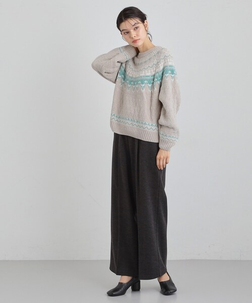THE SHOP TK (ザ ショップ ティーケー )の「上品さと少しの遊び心を モール求心柄ニット(ニット/セーター・レディース・アイボリー系/ブラック系その他/ベージュ系その他4・12/13)」の14枚目の写真