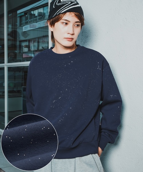 improves（インプローブス）の「ラメ裏起毛 スウェットプルオーバー（スウェット・メンズ・ブラック/ネイビー/ブラウン・LARGE/MEDIUM）」の3枚目の写真