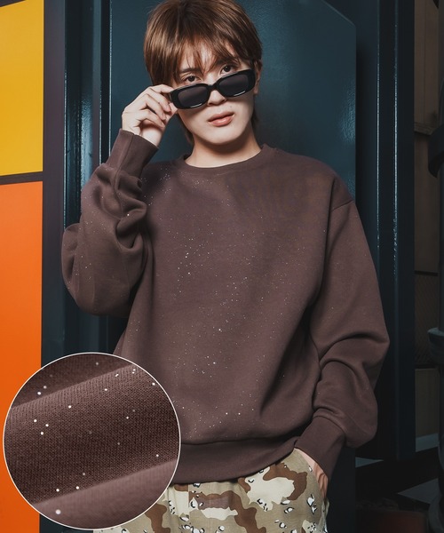 improves（インプローブス）の「ラメ裏起毛 スウェットプルオーバー（スウェット・メンズ・ブラック/ネイビー/ブラウン・LARGE/MEDIUM）」の2枚目の写真