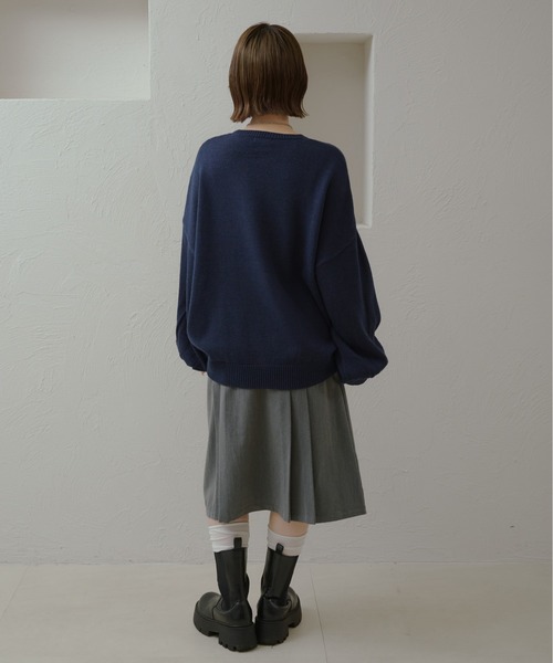 kutir(クティール)の「【Disney/ディズニー】 ミッキーマウス&ミニーマウス チェックロゴドロストニット(ニット/セーター・レディース・アイボリー/レッド/ダークブルー/ネイビー/イエロー/レッド系その他・FREE)」の22枚目の写真