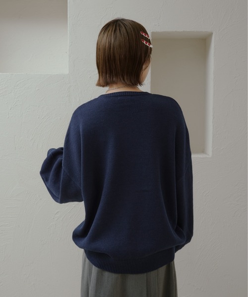 kutir(クティール)の「【Disney/ディズニー】 ミッキーマウス&ミニーマウス チェックロゴドロストニット(ニット/セーター・レディース・アイボリー/レッド/ダークブルー/ネイビー/イエロー/レッド系その他・FREE)」の20枚目の写真