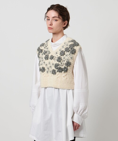 Pheeta＞Clara フラワー ニットベスト/014C-HN1（ベスト）｜Pheeta