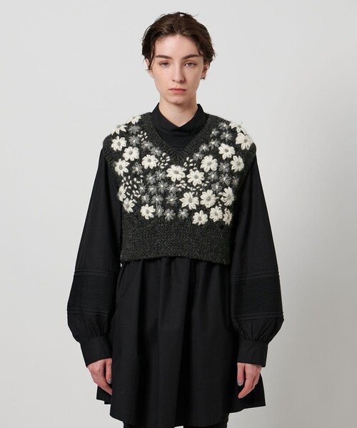 セール】＜Pheeta＞Clara フラワー ニットベスト/014C-HN1（ベスト