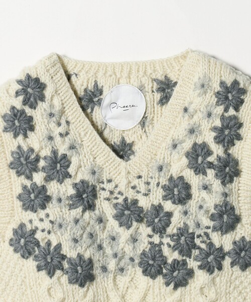 Pheeta＞Clara フラワー ニットベスト/014C-HN1（ベスト）｜Pheeta
