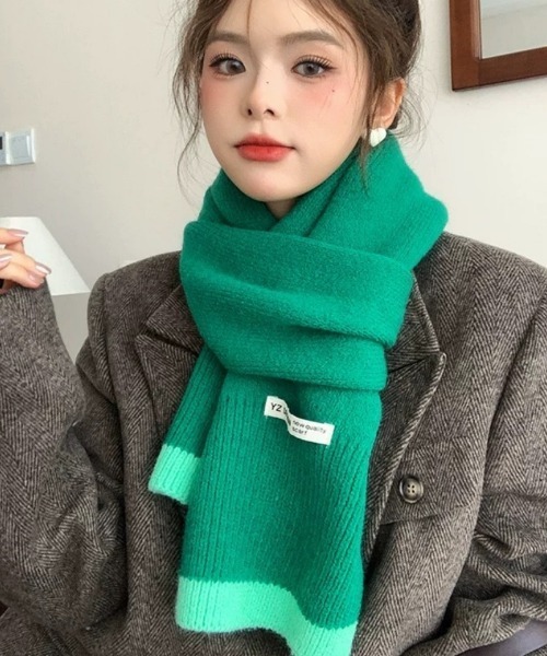 セール】配色ニットマフラー（マフラー）｜Ritzy（リッツィー）の