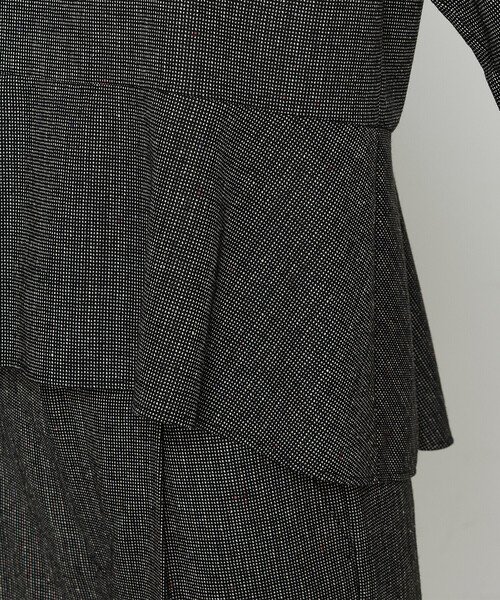 K.T KIYOKO TAKASE（キヨコタカセ）の「ピンヘッドツイード ペプラムブラウス（シャツ/ブラウス・レディース・ブラック・9号）」の11枚目の写真
