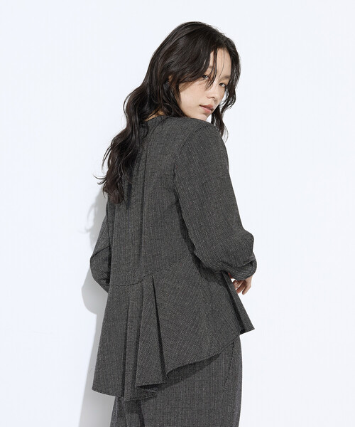K.T KIYOKO TAKASE（キヨコタカセ）の「ピンヘッドツイード ペプラムブラウス（シャツ/ブラウス・レディース・ブラック・9号）」の17枚目の写真