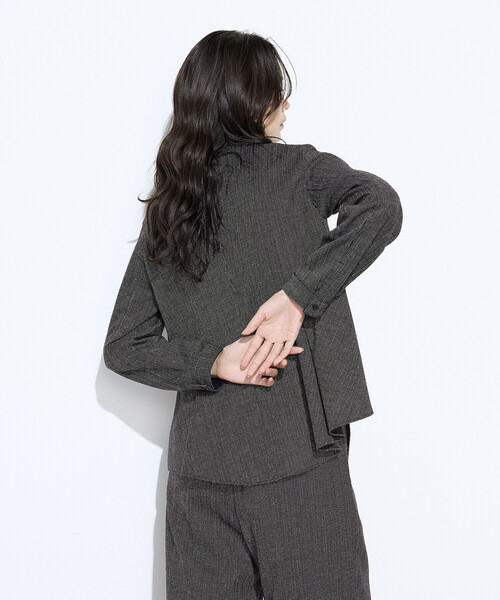 K.T KIYOKO TAKASE（キヨコタカセ）の「ピンヘッドツイード ペプラムブラウス（シャツ/ブラウス・レディース・ブラック・9号）」の18枚目の写真