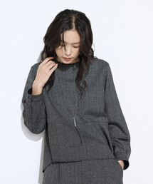 K.T KIYOKO TAKASE | ピンヘッドツイード ペプラムブラウス(シャツ/ブラウス)