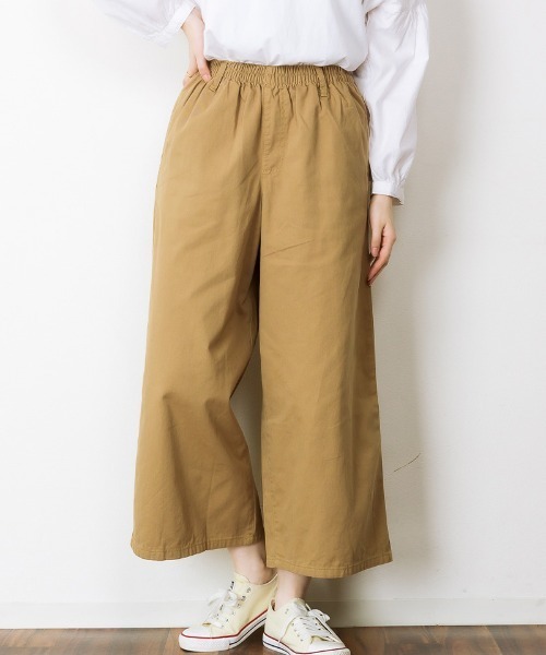 aity(アイティ)の「ツイルウエストゴムワイドパンツ 無地 コットン100%(その他パンツ・レディース・ブラック/カーキ/ベージュ・M/L/LL/3L/4L)」の12枚目の写真