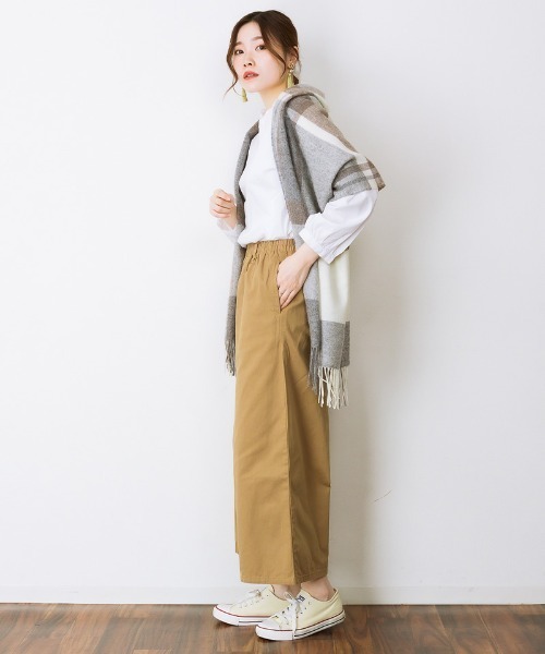 aity(アイティ)の「ツイルウエストゴムワイドパンツ 無地 コットン100%(その他パンツ・レディース・ブラック/カーキ/ベージュ・M/L/LL/3L/4L)」の15枚目の写真