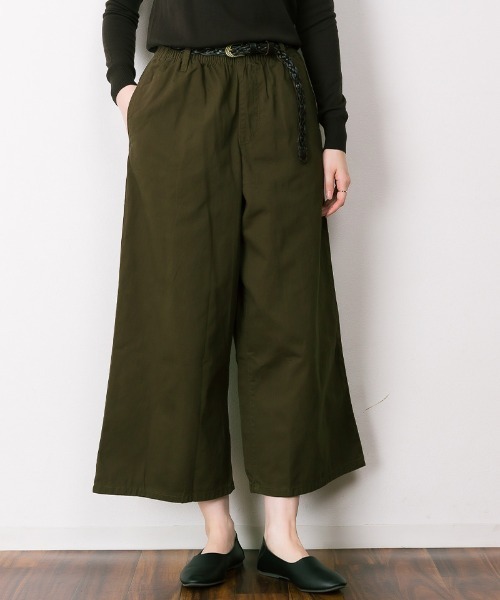 aity(アイティ)の「ツイルウエストゴムワイドパンツ 無地 コットン100%(その他パンツ・レディース・ブラック/カーキ/ベージュ・M/L/LL/3L/4L)」の6枚目の写真
