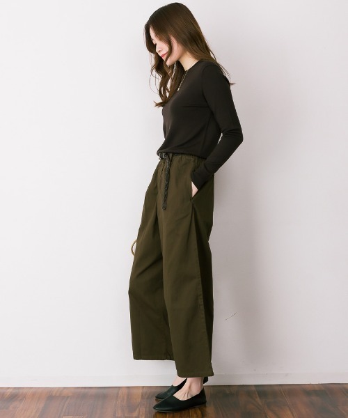 aity(アイティ)の「ツイルウエストゴムワイドパンツ 無地 コットン100%(その他パンツ・レディース・ブラック/カーキ/ベージュ・M/L/LL/3L/4L)」の10枚目の写真