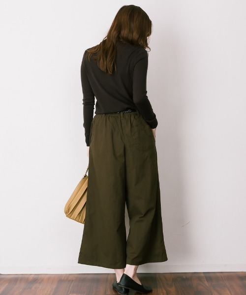 aity(アイティ)の「ツイルウエストゴムワイドパンツ 無地 コットン100%(その他パンツ・レディース・ブラック/カーキ/ベージュ・M/L/LL/3L/4L)」の4枚目の写真
