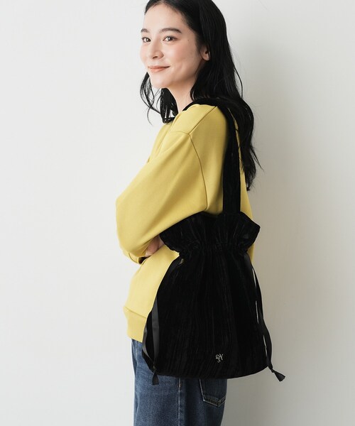 Dessin(デッサン)の「2WAYベロアトートバッグ(トートバッグ・レディース・グレー/ブラック/ライトブルー・00)」の1枚目の写真