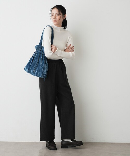 Dessin(デッサン)の「2WAYベロアトートバッグ(トートバッグ・レディース・グレー/ブラック/ライトブルー・00)」の7枚目の写真