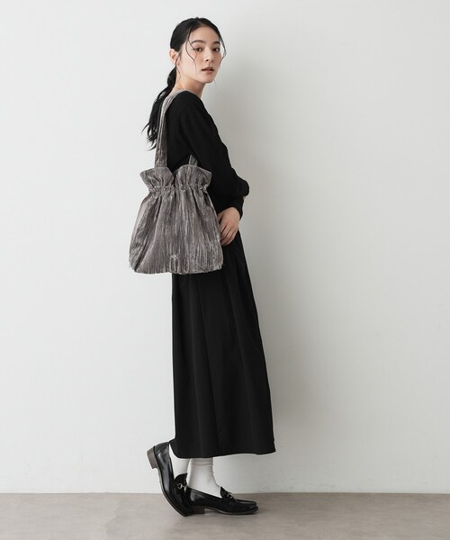 Dessin(デッサン)の「2WAYベロアトートバッグ(トートバッグ・レディース・グレー/ブラック/ライトブルー・00)」の9枚目の写真