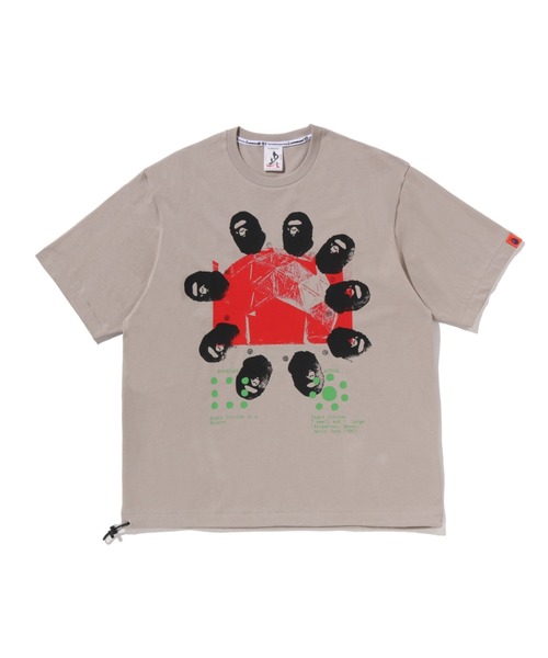 A BATHING APE(アベイシングエイプ)の「BAPE BY KAZUKI KURAISHI “GEODESIE” SHORT SLEEVES TEE(Tシャツ/カットソー・メンズ・ベージュ/ホワイト/チャコール・LARGE/MEDIUM/SMALL/X-LARGE/XX-LARGE)」の3枚目の写真