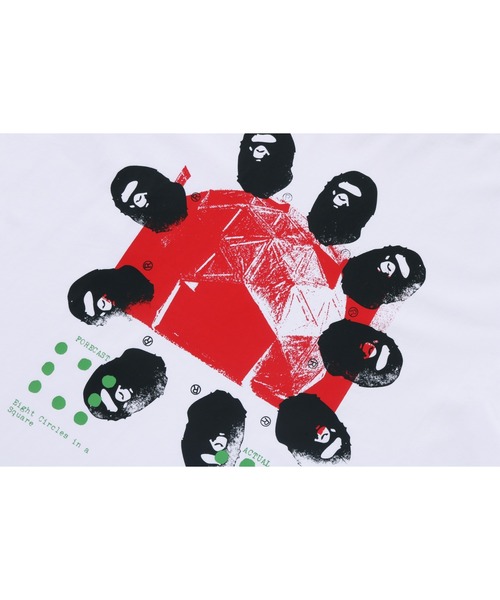 A BATHING APE(アベイシングエイプ)の「BAPE BY KAZUKI KURAISHI “GEODESIE” SHORT SLEEVES TEE(Tシャツ/カットソー・メンズ・ベージュ/ホワイト/チャコール・LARGE/MEDIUM/SMALL/X-LARGE/XX-LARGE)」の7枚目の写真