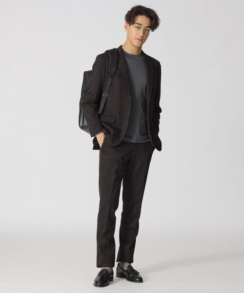 Paul Stuart（ポールスチュアート）の「「STUART'S TRAVELER」　バーズアイジャージースラックス（スラックス・メンズ・ネイビー/グレー系その他2・46/48/50/52）」の7枚目の写真