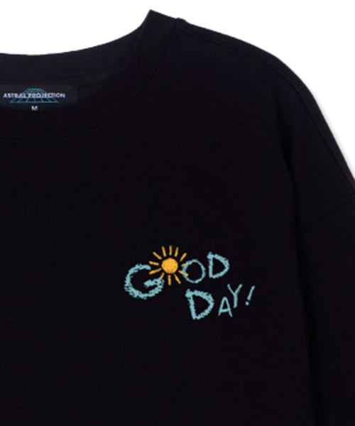 ASTRAL PROJECTION(アストラルプロジェクション)の「グッドデイ スーピマコットン ラウンドネック 半袖Tシャツ_ブラック(Tシャツ/カットソー・メンズ・その他・X-LARGE/MEDIUM/LARGE)」の3枚目の写真