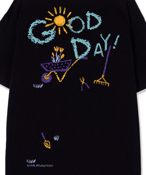 ASTRAL PROJECTION(アストラルプロジェクション)の「グッドデイ スーピマコットン ラウンドネック 半袖Tシャツ_ブラック(Tシャツ/カットソー・メンズ・その他・X-LARGE/MEDIUM/LARGE)」の4枚目の写真
