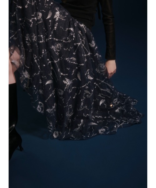 完売品エンブロイダリーレースアップドレス　FRAY ID サイズ0 ネイビー FRAY I.D（フレイアイディー）の「エンブロイダリードレス（ドレス