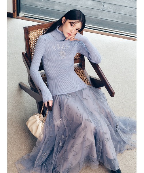 【n】FRAYI.Dフレイアイディーチュールプリーツスカート FRAY I.D（フレイアイディー）の「プリーツチュールスカート（スカート