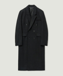 LMOOD（エルムード）の「グレーウェイル ダブルコート フェルト ブラック（チェスターコート）」